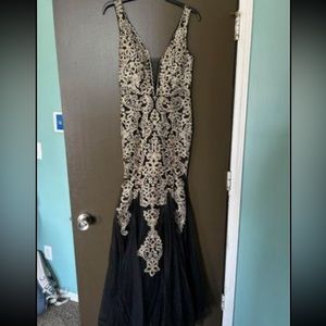 Low cut, formal dress